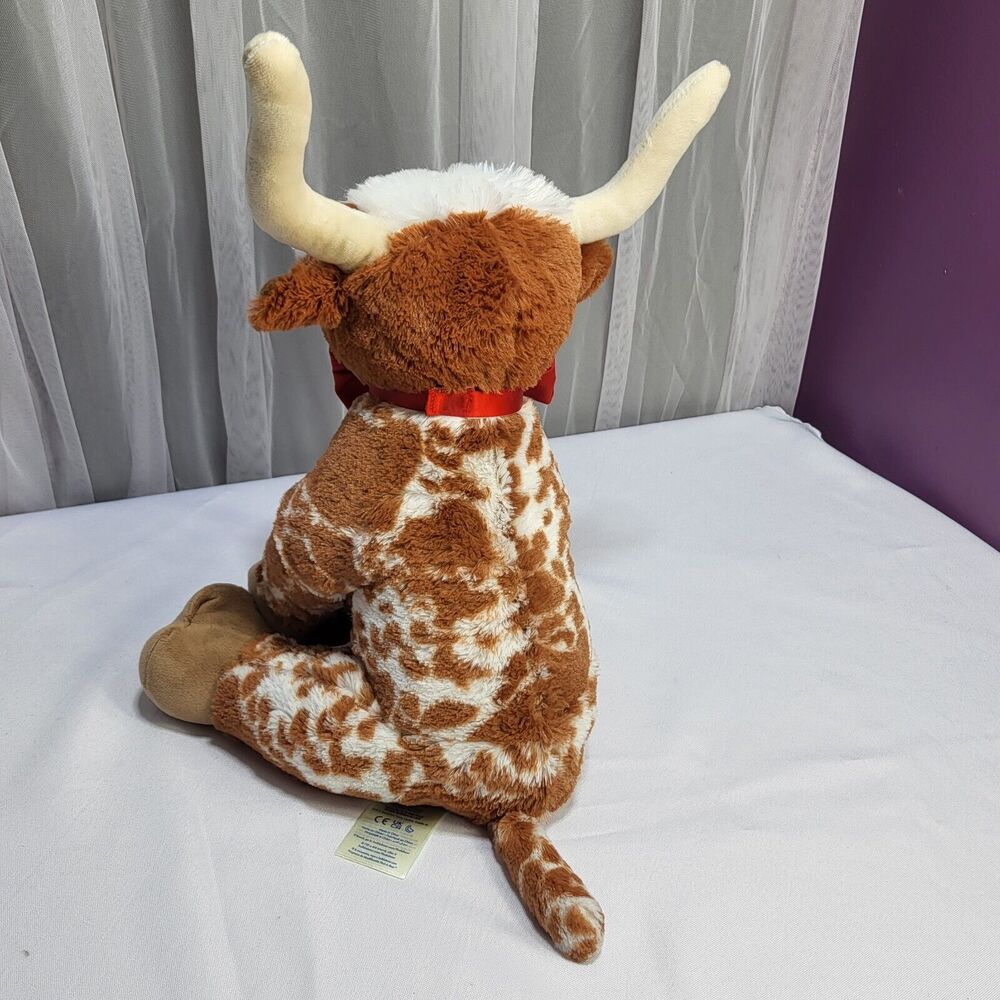 Build A Bear Workshop Longhorn Cow Texas‎ Steer Brown White 2023 Stuffed Plush - Picture 7 of 16